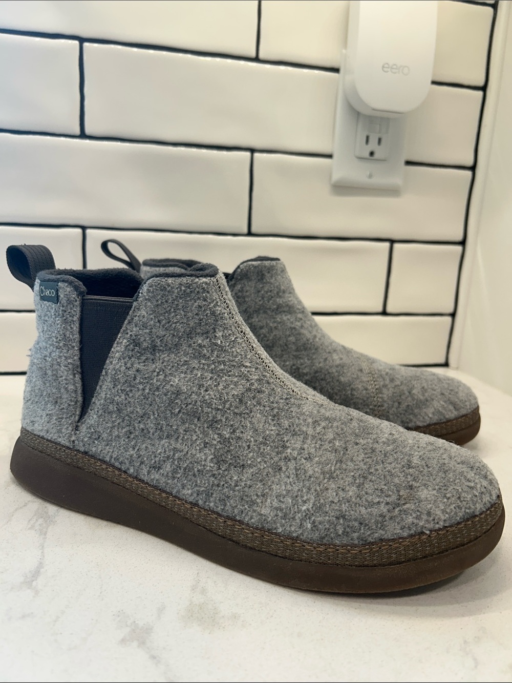 Chaco Gray Revel Chelsea Wool Slip-On Bootie Size 8.5 - Picture 13 of 16